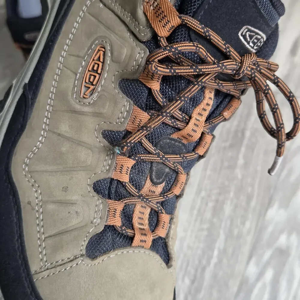 KEEN Targhee IV Men's 13 Waterproof Hiking Shoes, Sea Turtle/Roasted Pecan Color